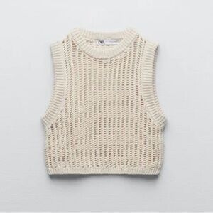 Zara Beige Knit Top
